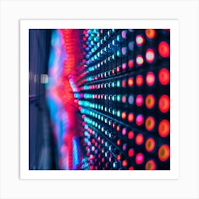 Bright Lights In A Data Center Art Print