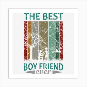 Happy Valentines Day For Couples The Best Boy Friend Art Print