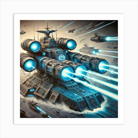 Stormhammer Cruiser Energy Cannons Iron Commonwealth Art Print