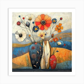 Flowers In Vases 2 Art Print