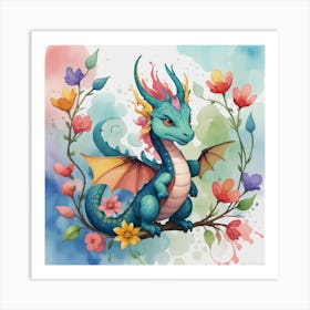 Blue Dragon Art Print