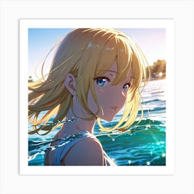 Default Open Water Blonde Art Print 1 Art Print