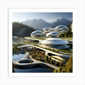 Futuristic City 315 Art Print