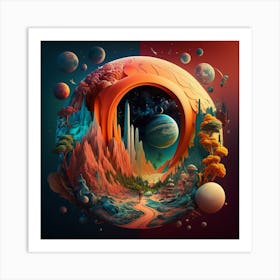 Planet In Space 3 Art Print
