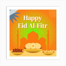 Happy Eid Al Fitr Art Print