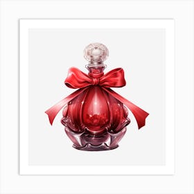 Red Perfume Bottle 12 Art Print