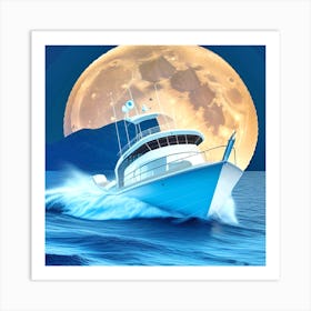 Moonlight Cruise 56 Art Print