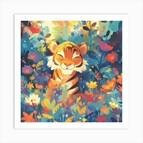 Tiger In The Forest Art Print