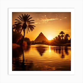 Sunset In Egypt 1 Art Print