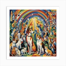 Rainbow Cats 3 Art Print