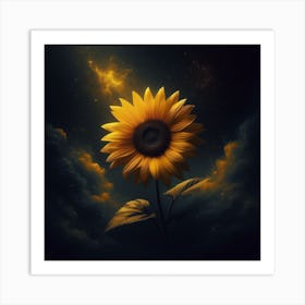 Sunflower In The Sky Art Print