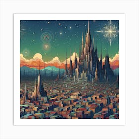 Sprawling Cityscape 8 1 Art Print