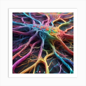 Colorful Neuron 7 Art Print