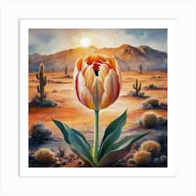 Tulip In The Desert Art Print