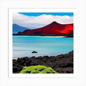 Red Cliffs Of Galapagos Art Print