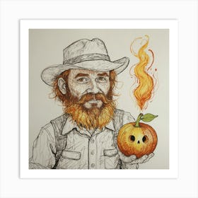 Bearded Man Art Print