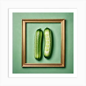 Cucumbers In A Frame 12 Art Print