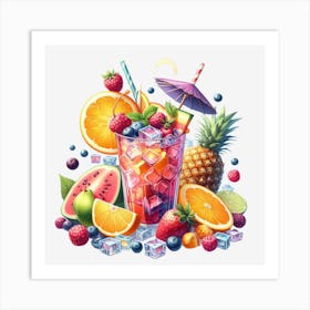 Fruit Cocktail 3 Art Print