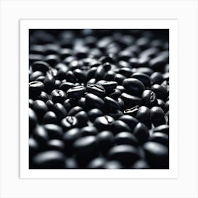 Frame Created From Black Beans On Edges And Nothing In Middle Haze Ultra Detailed Film Photograph (3) Art Print