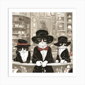 Cat In A Hat Art Print