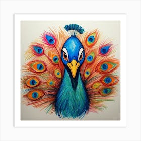 Peacock 52 Art Print