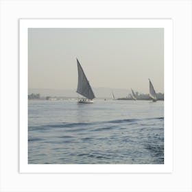 Sailboats On The Nile Art Print