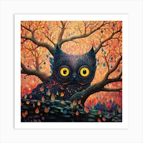 Owl In The Tree Art Print