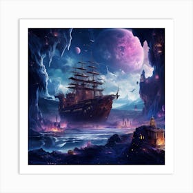 Ship In The Sea 2 Art Print