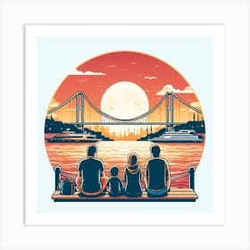 Sunset In Istanbul Art Print