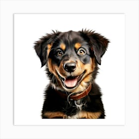 Black And Tan Dog Art Print