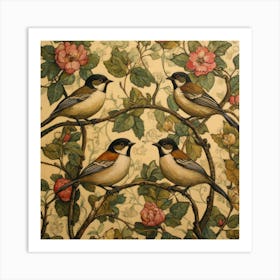 Birds On A Branch Art 8 Art Print