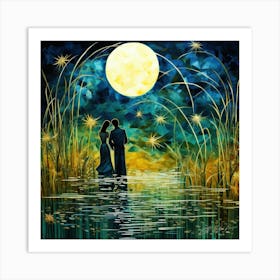 Love Changes Everything - In The Moonlight Art Print