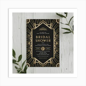 Deco Bridal Shower Invitation 1 Art Print