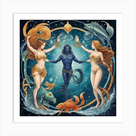 WATER SIGNS Art Print