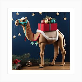 CHRISTMAS CAMEL Art Print