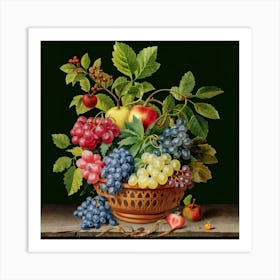 A collection of different delicious fruits Art Print