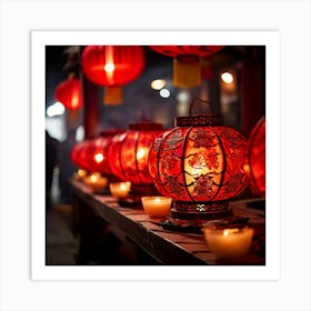 Chinese Lanterns 3 Art Print