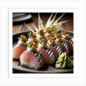 A Close Up Of Syndicate’S Secret Sushi, A Luxury Art Print