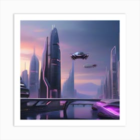 Futuristic Cityscape 12 Art Print