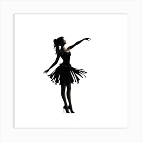 Silhouette Of A Dancer Art Print