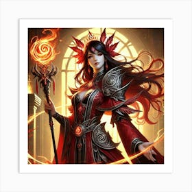 Kaida Flameheart Portrait 1 Art Print