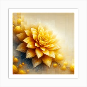 Yellow Dahlia Art Print