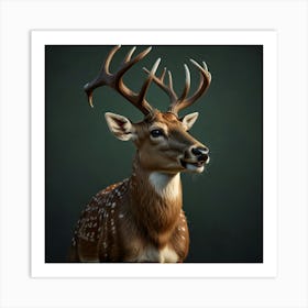 Deer Head Art Print