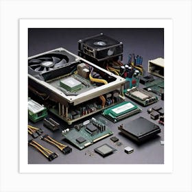 Computer Components Art Print