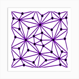 Purple And Black Dots 1 Art Print