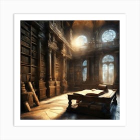 Library Stock Videos & Royalty-Free Footage 1 Art Print