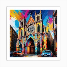 Street Of A Church Art Print