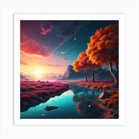 Landscape Painting 2 Art Print