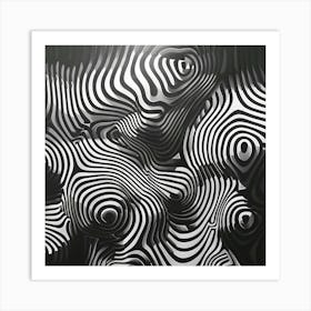 Abstract Black And White Abstract Painting Art Print