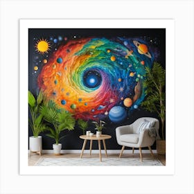 Planets Wall Mural Art Print